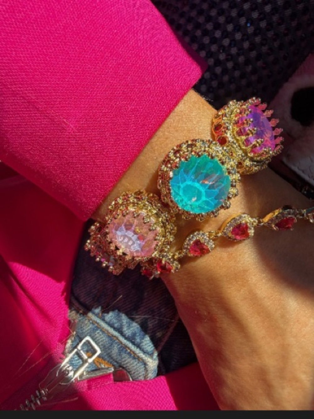 NEW Feed Me Gems Rainbow Opal Pastel Queen Bracelet - Picture 3 of 16
